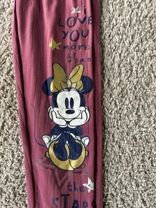 Minnie Mouse maroon Pants Leggings Style Size 6 Be A Star - Picture 1 of 5