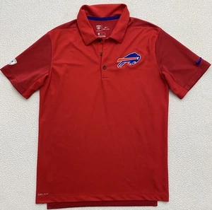 nike buffalo bills polo shirt Dri Fit Red Mens Medium  Training B11 - Picture 1 of 7