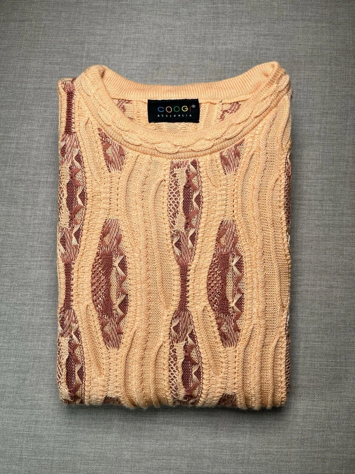 Coogi Australia Vintage Jumper Short Sleeve Apricot Sweater Men’s XXXL [170e.] - Image 1 of 4