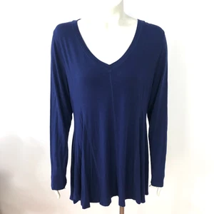 Blusa pulóver túnica acampanada línea A LG Perfect Soft Surroundings azul 2AD64 - Imagen 1 de 11