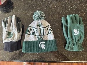 Michigan State Spartan Mütze 2 Sets Handschuhe - Bild 1 von 4
