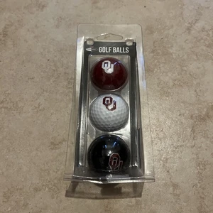 Oklahoma Sooners 3er Pack Golfbälle [NEU] NCAA weiß Golf Pk Ball - Bild 1 von 2