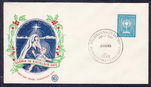 Estampillas australianas.Portada 1er día.Wesley.Navidad.1963. - Imagen 1 de 1