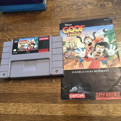 SNES Nintendo Disney's Goof Troop Cartridge w/ Instruction Booklet - Authentic - Image 1 of 4
