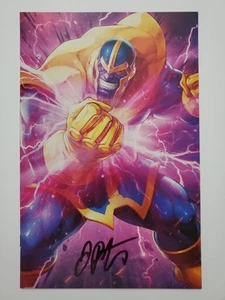 Astonishing X-Men #16 Thanos Battle Lines Variant Signed Jim Starlin Marvel 2018 - Picture 1 of 19