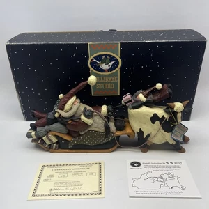 VTG Williraye Studio WW2007 Cow Pulling Santa Sleigh 517/2500 Christmas 1996 - Picture 1 of 22