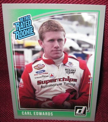 2019 DONRUSS #22 CARL EDWARDS SILVER PARALLEL RETRO RATED ROOKIE - Image 1 of 2