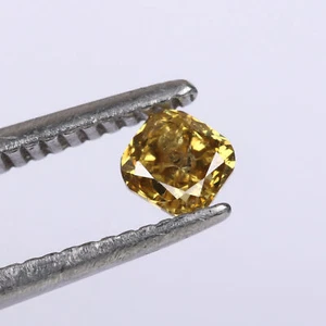 Diamante corte cojín natural 0,195 quilates color marrón amarillento y diamante de claridad SI - Imagen 1 de 7