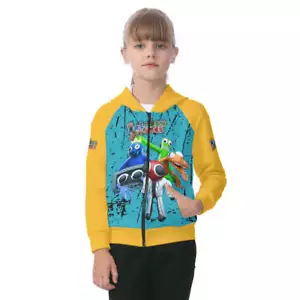 Kid's Rainbow Friends Zip-up Hoodie With Patch Pocket - Picture 1 of 10