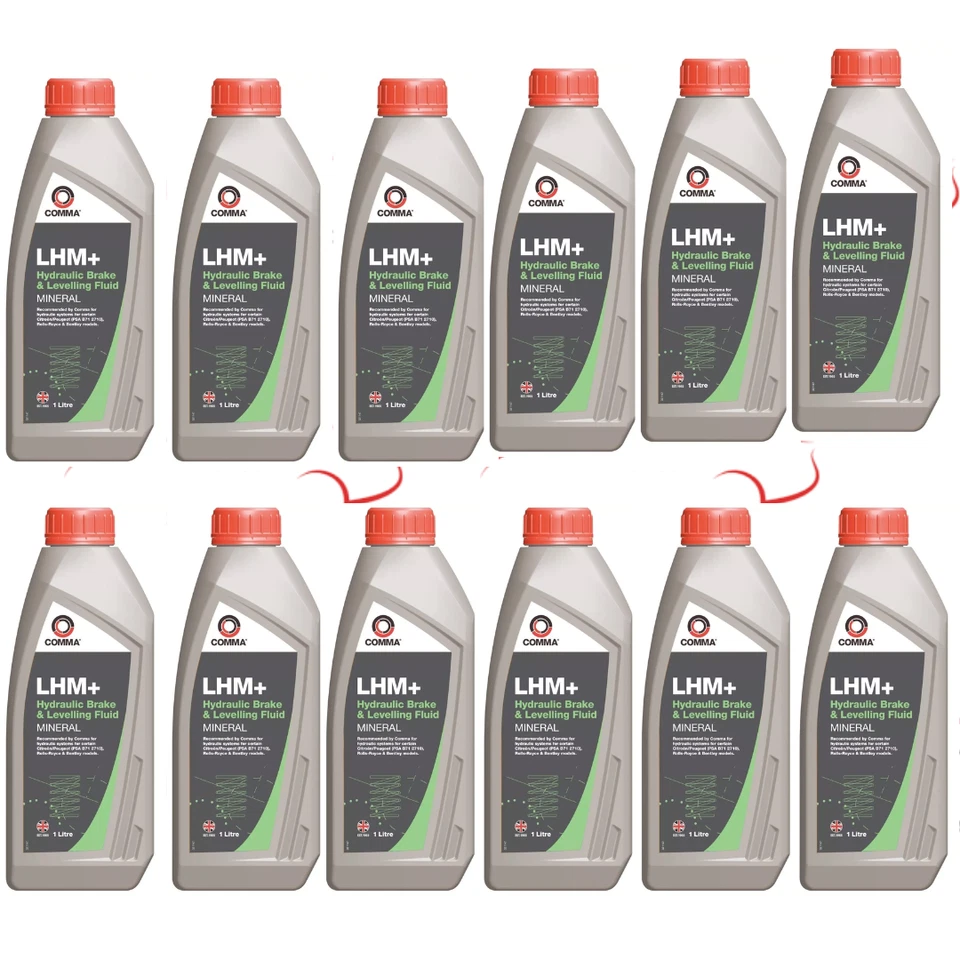 x12 Comma LHM Plus Hydraulic Brake & Suspension Levelling Fluid 1lt - LHM1L - Image 1 of 1