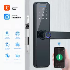 Digital Fingerprint Smart Door Lock Security Electronic APP Password Card Unlock - Picture 1 of 14