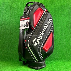 TaylorMade Golf Auth-tech Cart Bag 9 x 47in 4-way Men's 2025 Model Black / Red - Picture 1 of 16