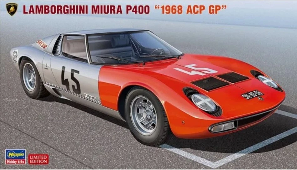 Modellino auto model kit di montaggio Hasegawa LAMBORGHINI MIURA P400 1968 1:24 - Immagine 1 di 1