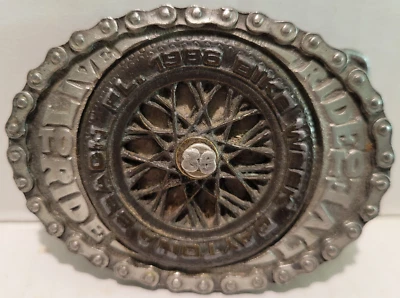 Daytona Beach Bike Week Spinner Belt Buckle 1986 Vintage Limited numbered - Image 1 of 4