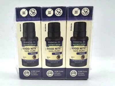 Aceite esencial de aromaterapia puro relajante Good Nite Nature's Truth 15 ml. 3 PK Foto 1 de 4