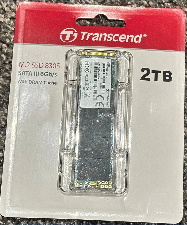 Transcend TS2TMTS830S 2TB M.2 SSD ultra-compact SATA III 6Gb/s Solid State Drive - Image 1 of 1