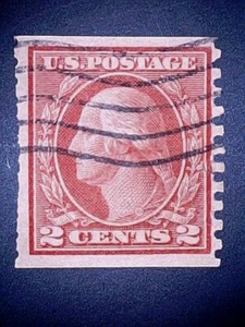 US 453 2 Cent Washington T I Carmine Rose P10V WM 190 F gebraucht ScCV 40 $ - Bild 1 von 1