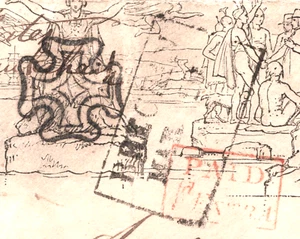 GB MULREADY Cover *PAID 1d EXTRA* LATE FEE Edinburgh MX 1841 Brechin RARE E 810c - Picture 1 of 9