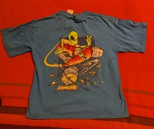 Vintage 1996 Bugle Boy Kids T-shirt Youth S 90s Alien Skateboard  - Picture 1 of 11