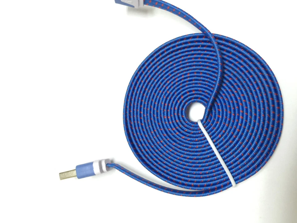 10FT Braided USB Charging Cable for Galaxy S3/S4/S6/S7  & All Micro USB Devices - Image 1 of 1