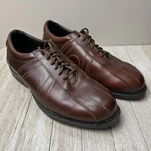 Jack Nicklaus Signature Golf Shoes by Allen Edmonds Brown Leather Size 8.5 D - Picture 1 of 7