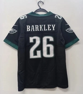 Camiseta deportiva Saquon Barkley #26 Philly Eagles KID negra juvenil cosida mediana Foto 1 de 2
