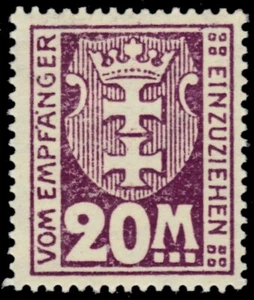 DANZIG J14 - Coat of Arms "Postage Due" (pb49241) - Picture 1 of 1