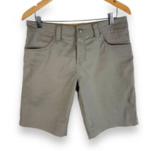 Toad & Co Outdoor Hiking Shorts Mens 31 Brown Flat Front Polyester Stretch READ - Picture 1 of 4