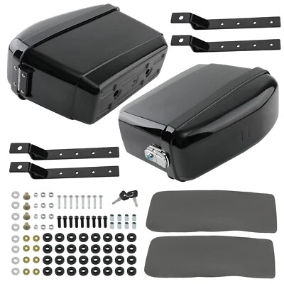 Bolsas rígidas universales para equipaje de motocicleta para Honda, Harley y Yamaha Foto 1 de 4