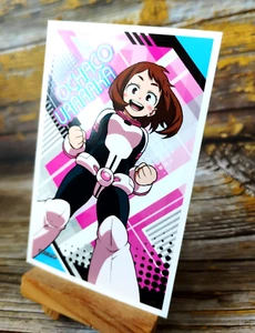 Tarjeta calcomanía adhesiva Ochaco Uraraka, Uravity - My Hero Academia MHA - Japón - Imagen 1 de 3