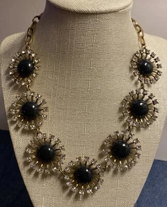 J. Crew blaue Blüten Blume Statement Halskette Strass-EUC-26”- hübsch - Bild 1 von 9