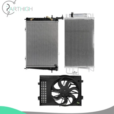 Kit de ventilador de refrigeración y condensador de radiador para Kia Sportage 2005 06-2010 Foto 1 de 4