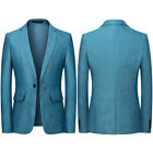 Men Formal One Button Suit Blazer Dress Jacket Prom Dinner Coat Tops Party Slim