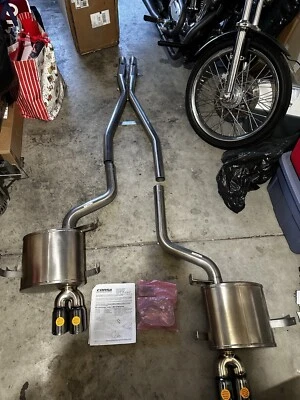 Escape trasero Corsa Cat 14931 con puntas negras pulidas para BMW E39 M5 2000-2003 Foto 1 de 4