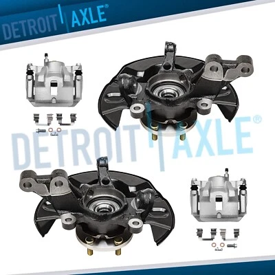 Front Steering Knuckles Wheel Hub Calipers Bracket for 2003-2008 Toyota Corolla - Image 1 of 4