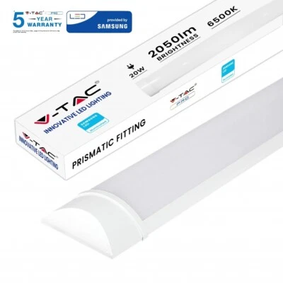 Plafoniera a LED V-TAC SLIM 10/20/40/50W - 30/60/120/150cm CHIP SAMSUNG IP20 - Immagine 1 di 3