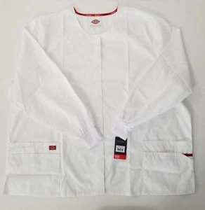 DICKIES Men's 3XL Medical Scrub Gown Cover Coat Patient White Snap 3X EDS snap - Picture 1 of 12