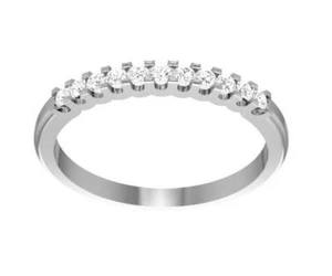 Engagement Ring VVS1 E 0.25 Ct Natural Diamond 14K White Yellow Gold Prong Set - Picture 1 of 12