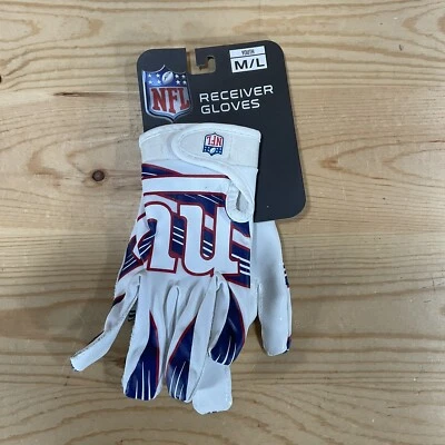 NFL 富兰克林 üNFL 纽约巨人队青少年足球接球手手套 M/L — 第 1/3 张图片