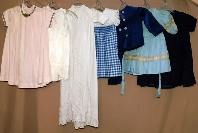 8 Pc LOT Vtg Pink Blue White Summer Dress Blouse Little Girls Kate Greenaway - Image 1 of 4