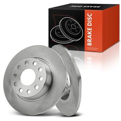2x Rotores de freio a disco traseiros para VW Passat Beetle Jetta GTI Golf Audi A3 A3 Quattro - Imagem 1 de 4