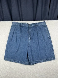 Neu - Vintage Tommy Hilfiger Denim Plissee Chino Shorts Blau Herren 38 - Bild 1 von 16