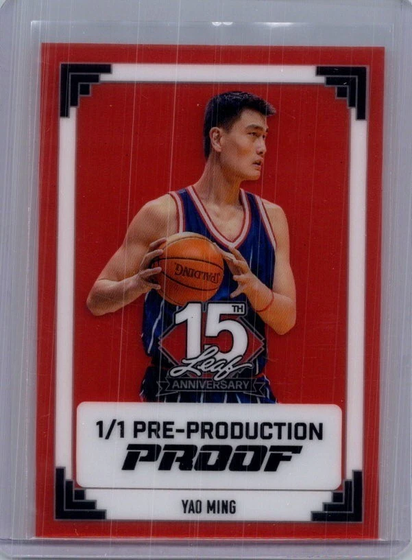 Yao Ming 2025 Leaf National NSCC 1/1 prueba de preproducción Foto 1 de 1
