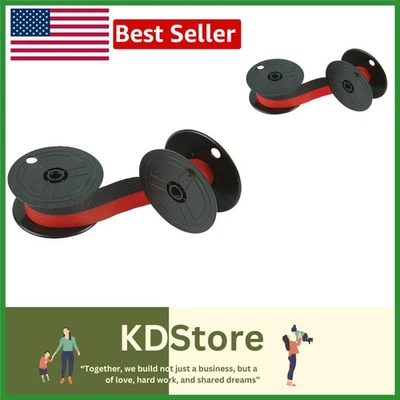 11216 Universal Twin Spool Calculator Ribbon (Black/Red) 6-Pack - Image 1 of 3