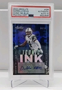 2023 Panini Absolute Darrelle Revis Iconic Ink-Blue Auto 4/35 #IIDR; PSA Auto 10 - Picture 1 of 11