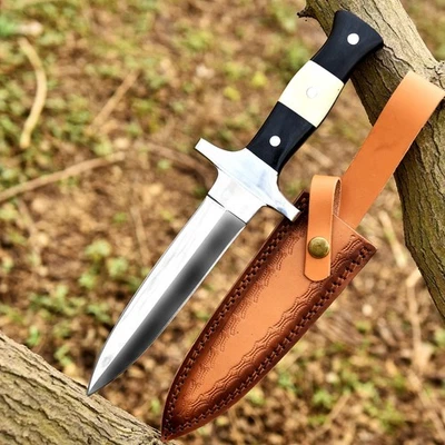 Custom Handmade Full Tang D2 Steel Fixed Blade Bushcraft Survival Hunting Knife - Image 1 of 4
