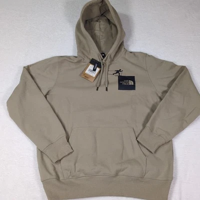 The North Face Hoodie Mens Size Medium Skier Beige Tan Sweatshirt Altitude Prob - Image 1 of 4