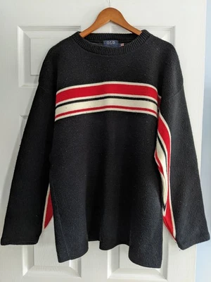 Suéter vintage Old Glory cuello redondo grande para hombre Foto 1 de 4