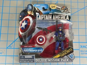 Marvel Hasbro Captain America Fallschirmjäger Tauchen echt funktionierender Fallschirm 3,75 Zoll - Bild 1 von 3
