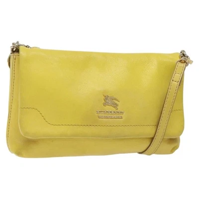 Auténtico bolso de hombro BURBERRY etiqueta azul cuero oro amarillo ti3071 Foto 1 de 4